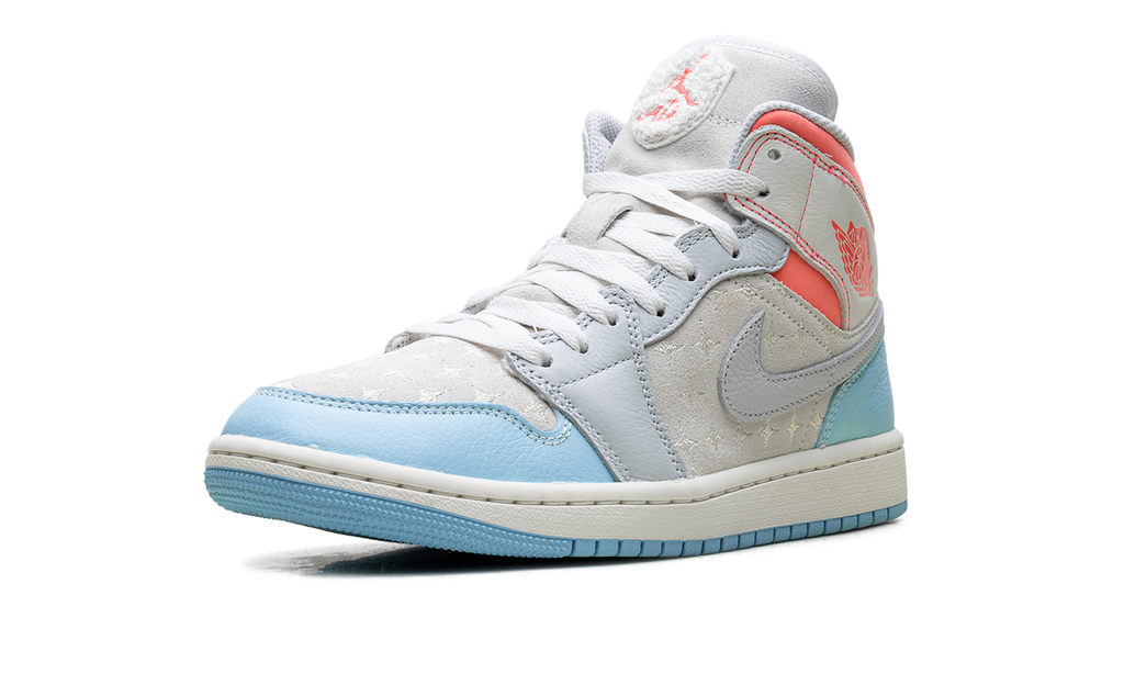 Air Jordan 1 Mid WMNS White/Light Blue/Pink IM7420 133