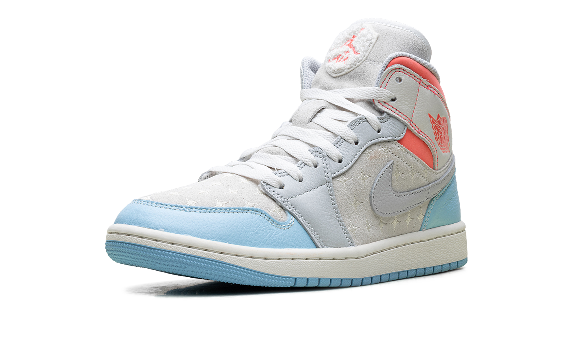 Air Jordan 1 Mid WMNS White/Light Blue/Pink IM7420 133