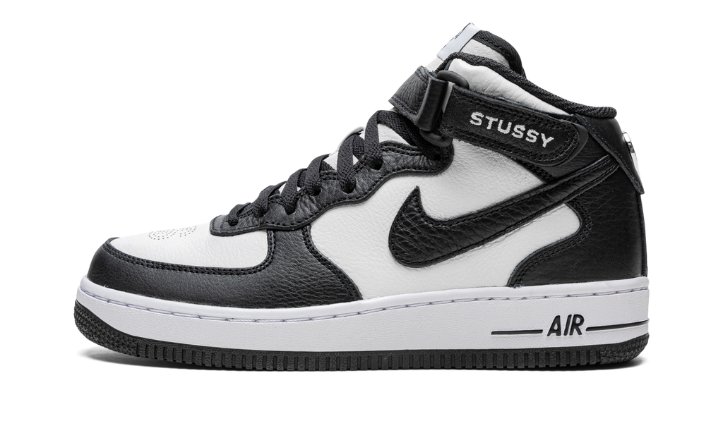 Nike Air Force 1 Mid Stussy - Light Bone Black DJ7840 002