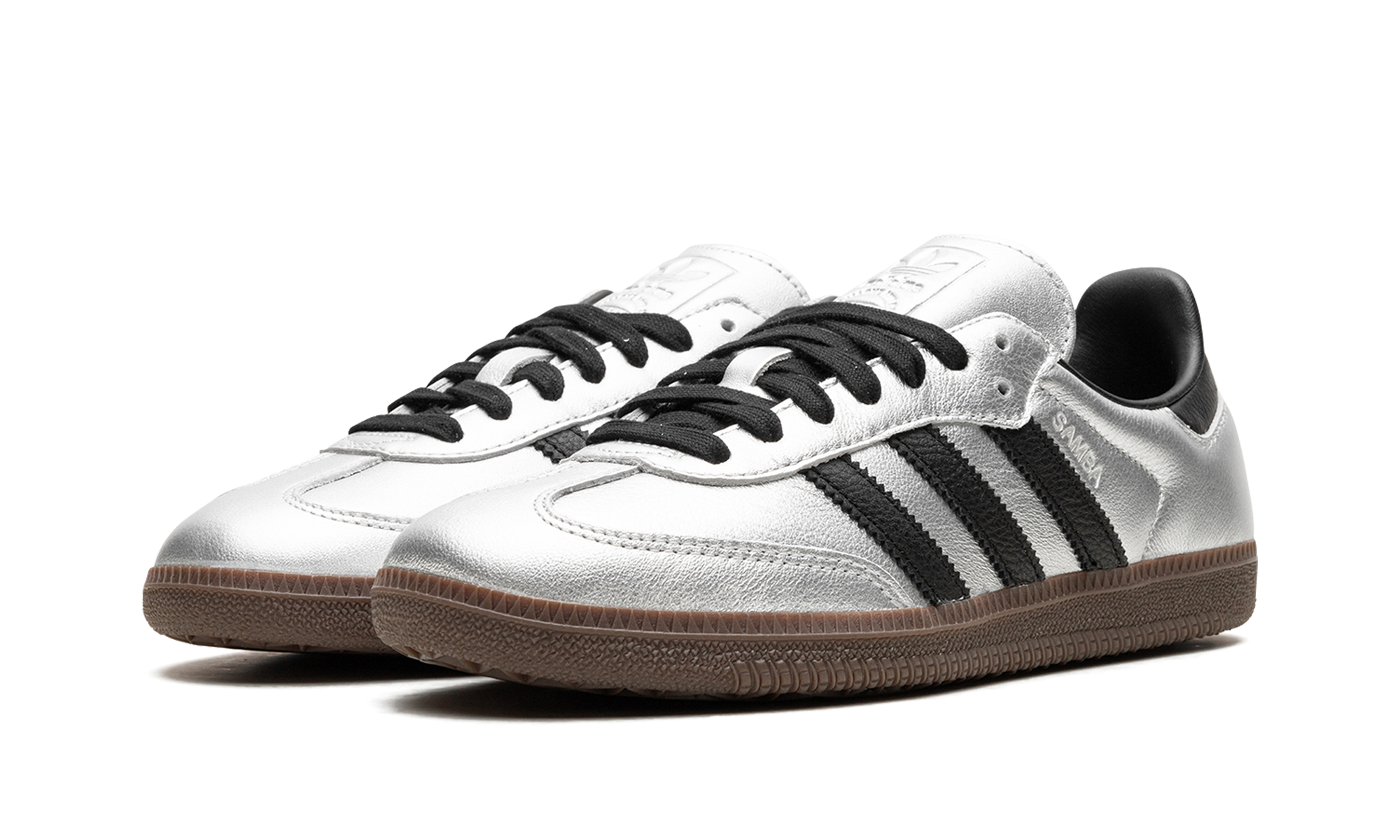 Adidas Samba OG WMNS Silver Metallic Black Gum JI4218