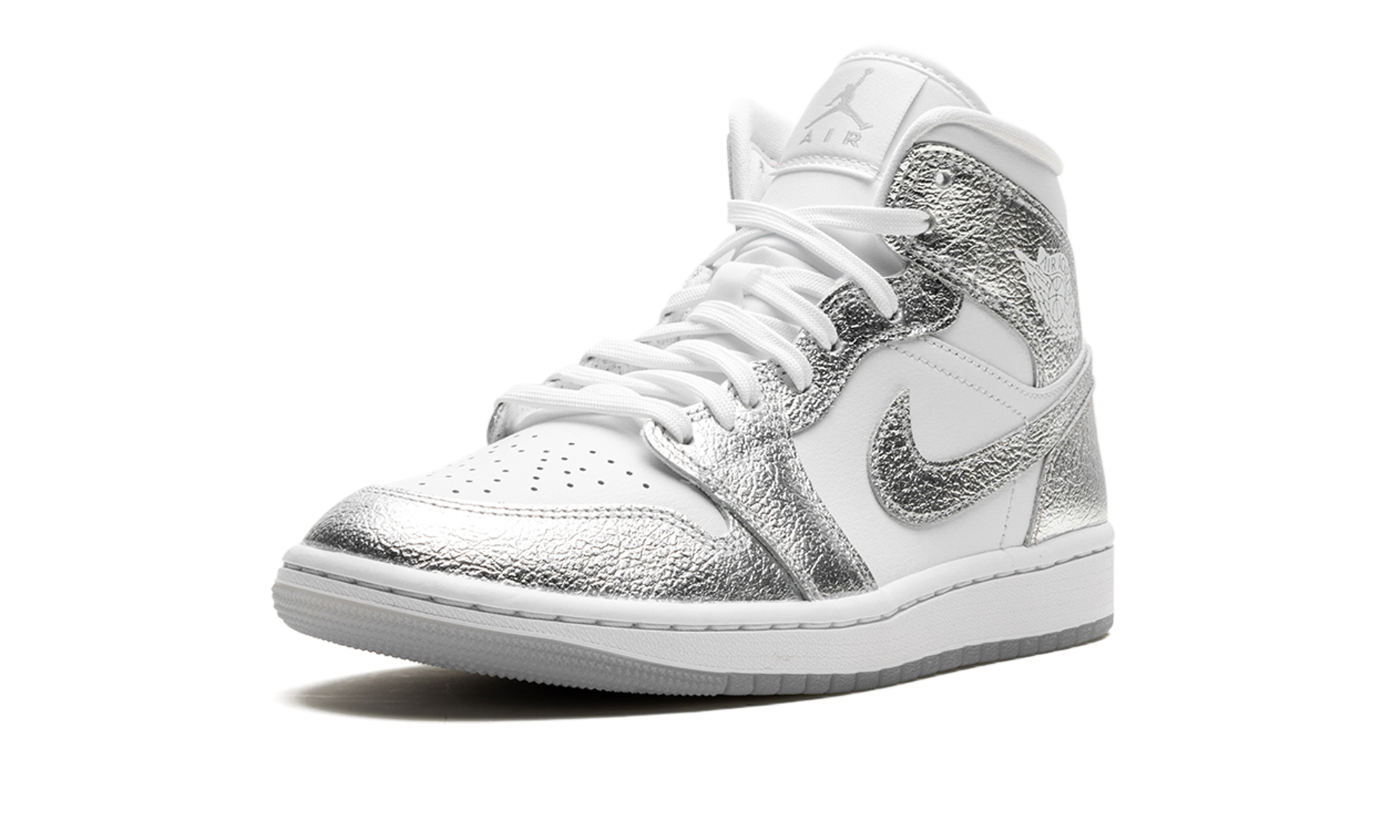Air Jordan 1 Mid SE WMNS Metallic Silver FN5031 100