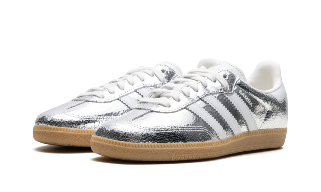Adidas Samba OG WMNS Silver Metallic Cracked Leather JR0035