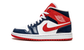 AIR JORDAN 1 MID WMNS Patent Leather Navy / White / Red DJ5984 400
