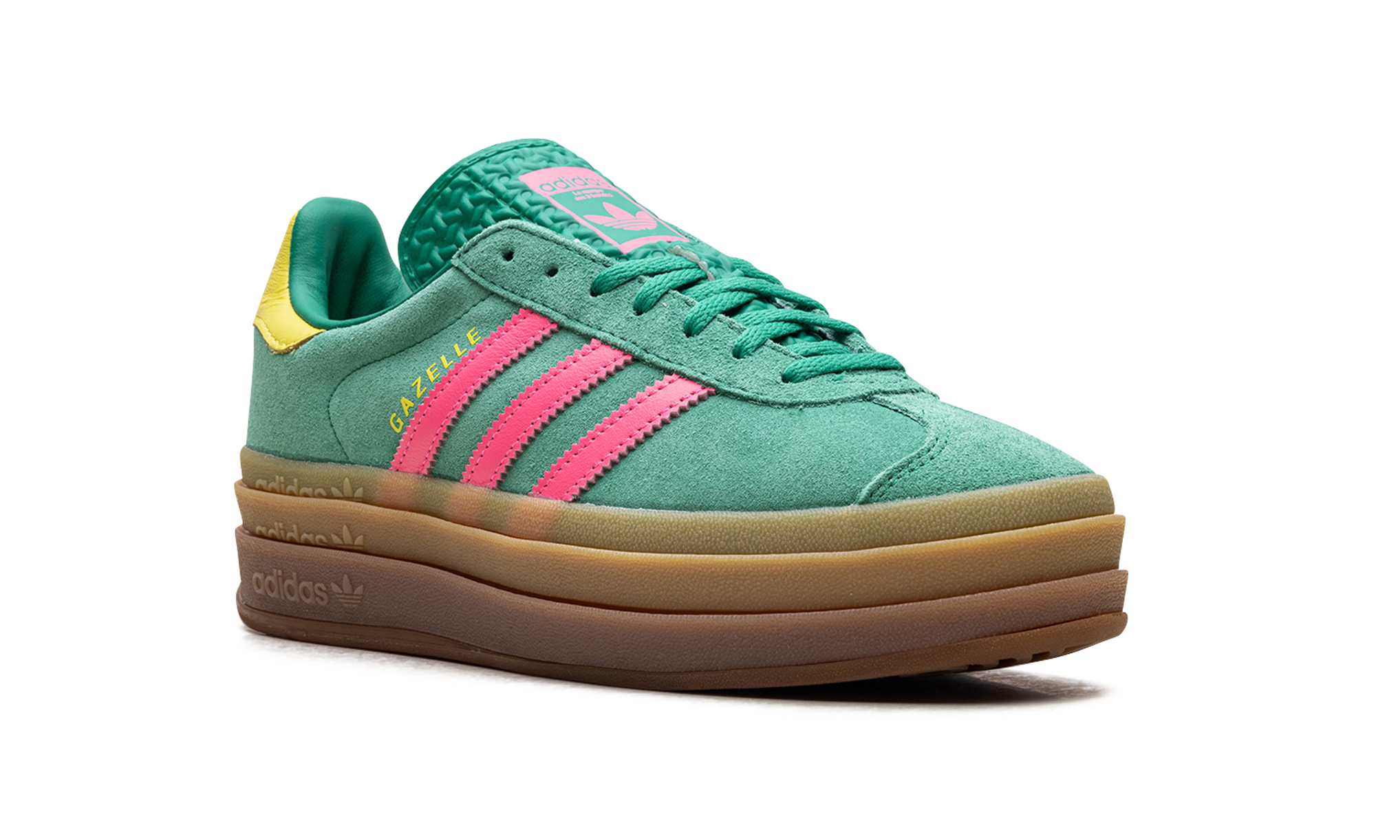 Adidas Gazelle Bold WMNS Court Green Lucid Pink JH9668