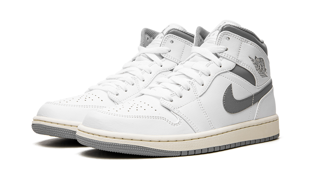 Air Jordan 1 Mid White / Stealth Grey 554724 135