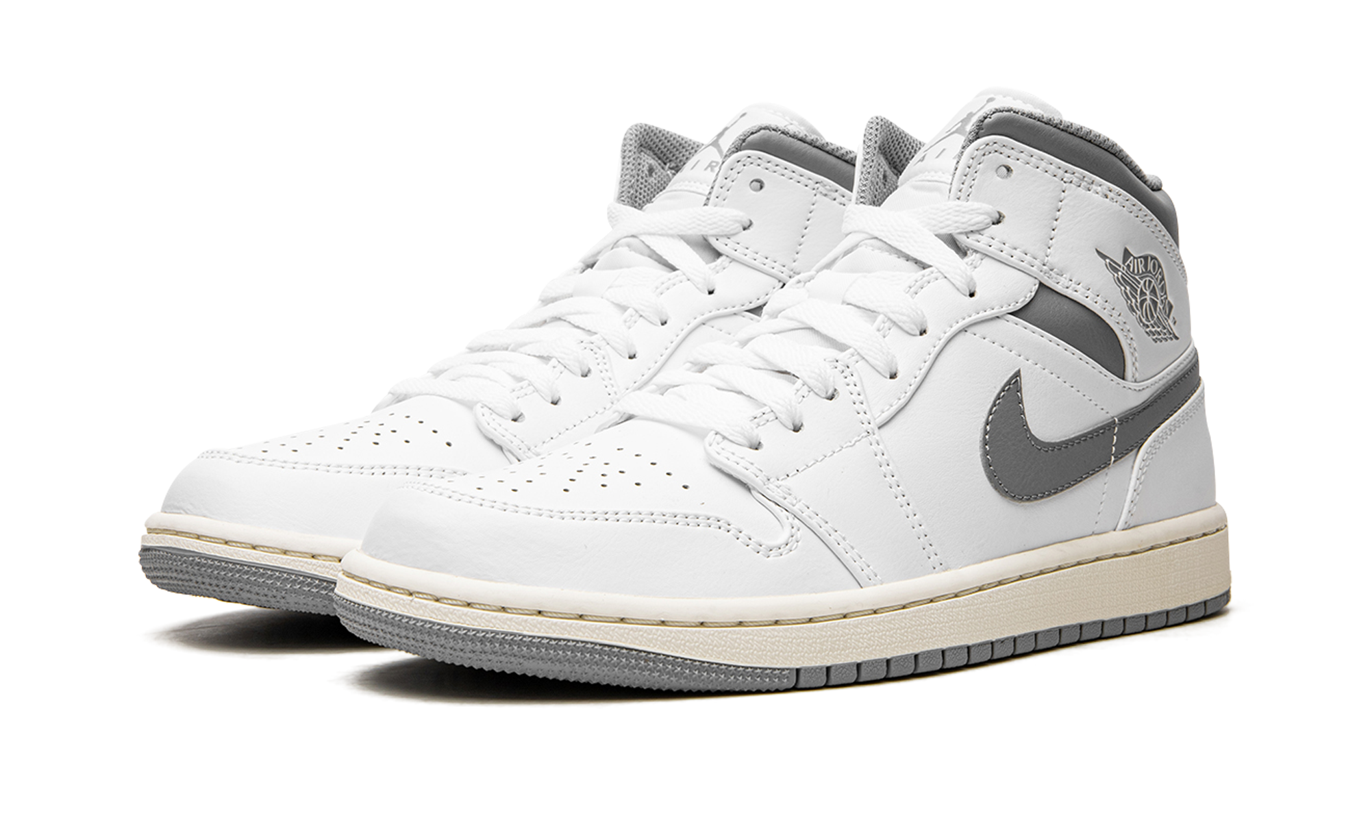 Air Jordan 1 Mid White / Stealth Grey 554724 135