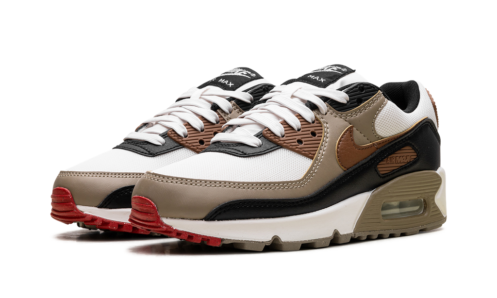 Nike Air Max 90 WMNS Phantom Black Fire Red Light British Tan DH8010 005