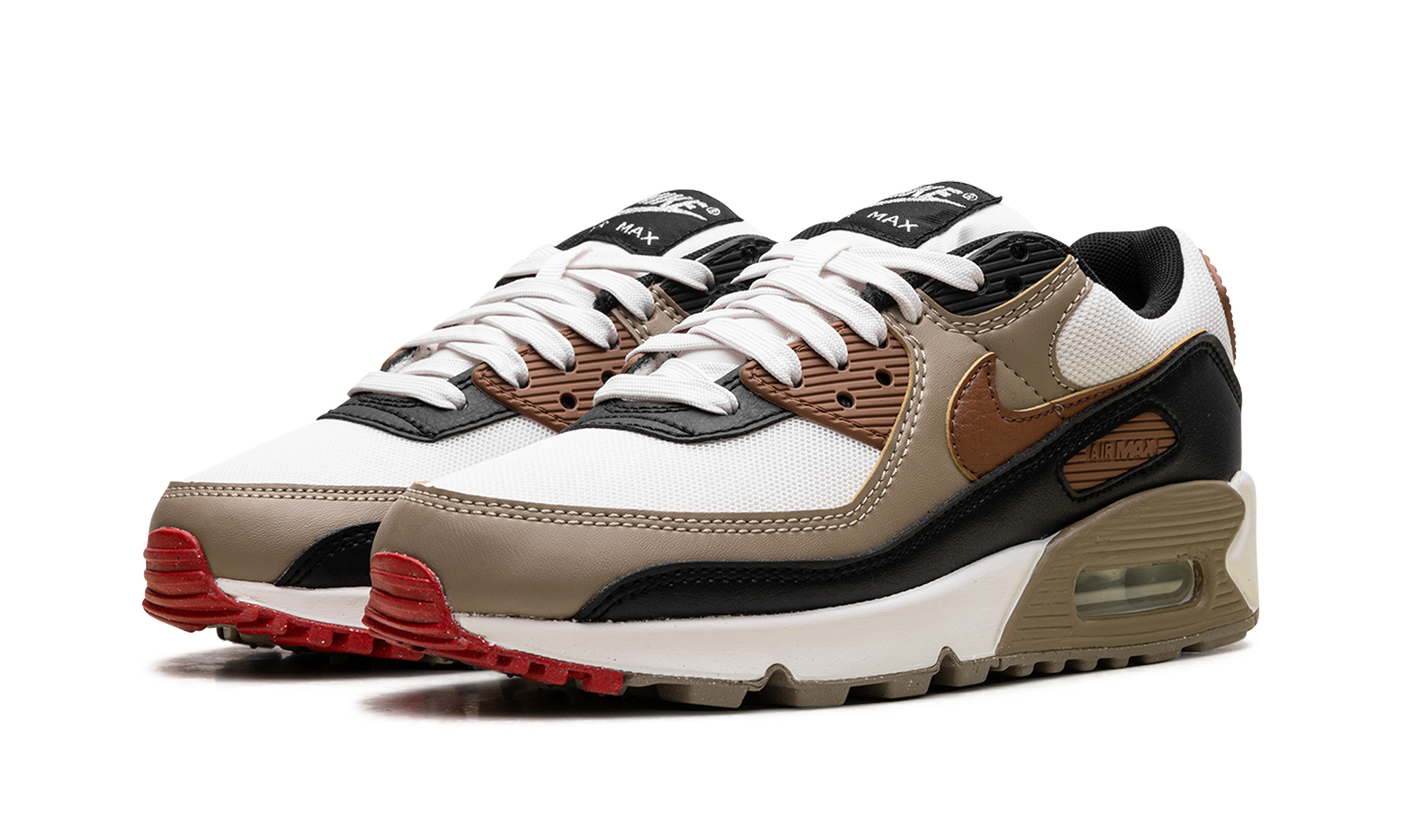 Nike Air Max 90 WMNS Phantom Black Fire Red Light British Tan DH8010 005