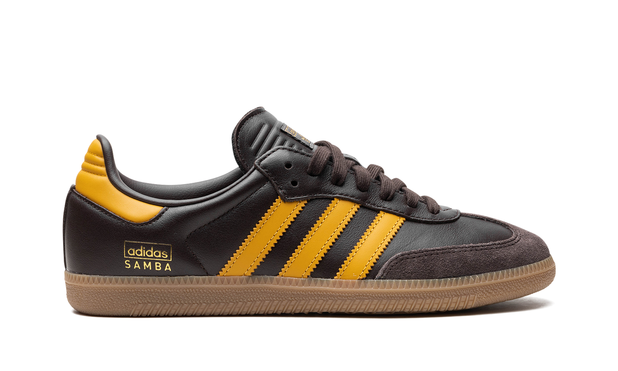 Adidas Samba OG Dark Brown Preloved Yellow IG6174