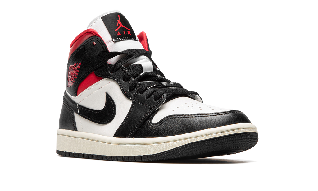AIR JORDAN 1 MID WMNS Black / Gym Red / Sail BQ6472 061
