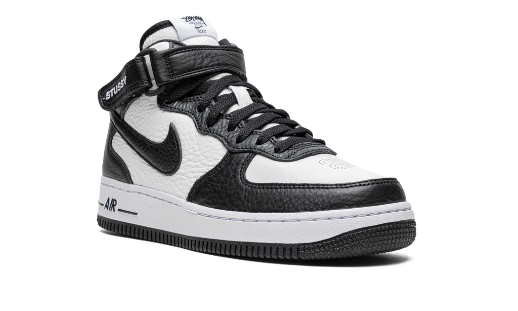 Nike Air Force 1 Mid Stussy - Light Bone Black DJ7840 002