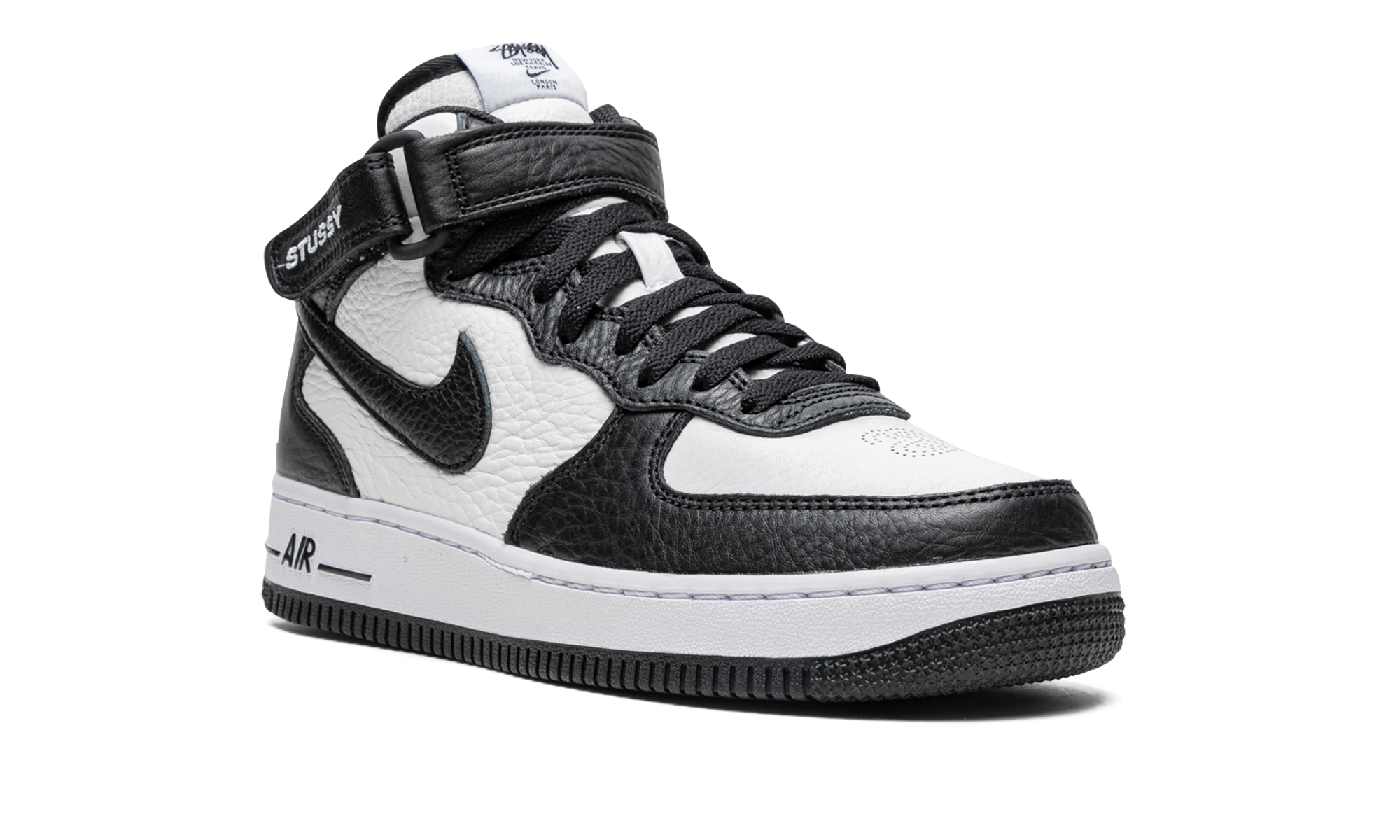 Nike Air Force 1 Mid Stussy - Light Bone Black DJ7840 002