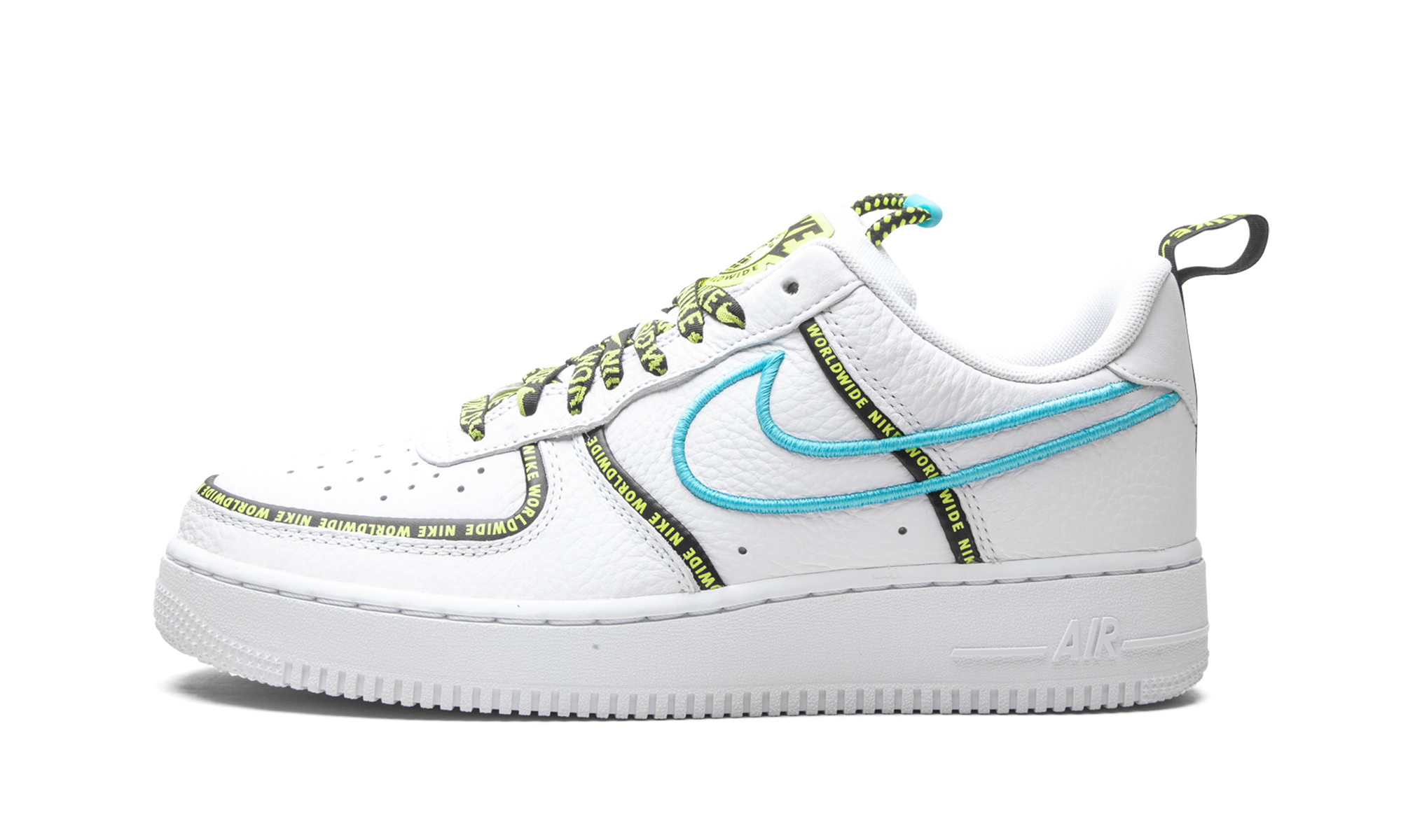 Nike Air Force 1 Low Worldwide White Blue Fury Volt