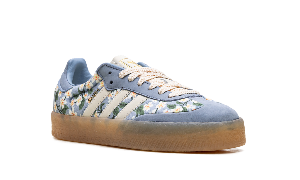 Adidas Sambae WMNS Liberty London Floral Embroidery Blue Cream White JQ6046