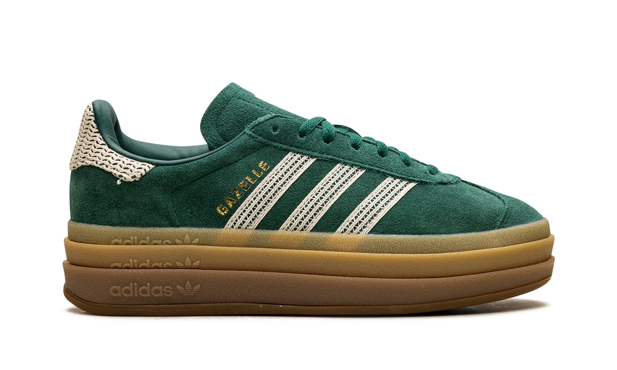 Adidas Gazelle Bold WMNS Collegiate Green White Gold JS3358