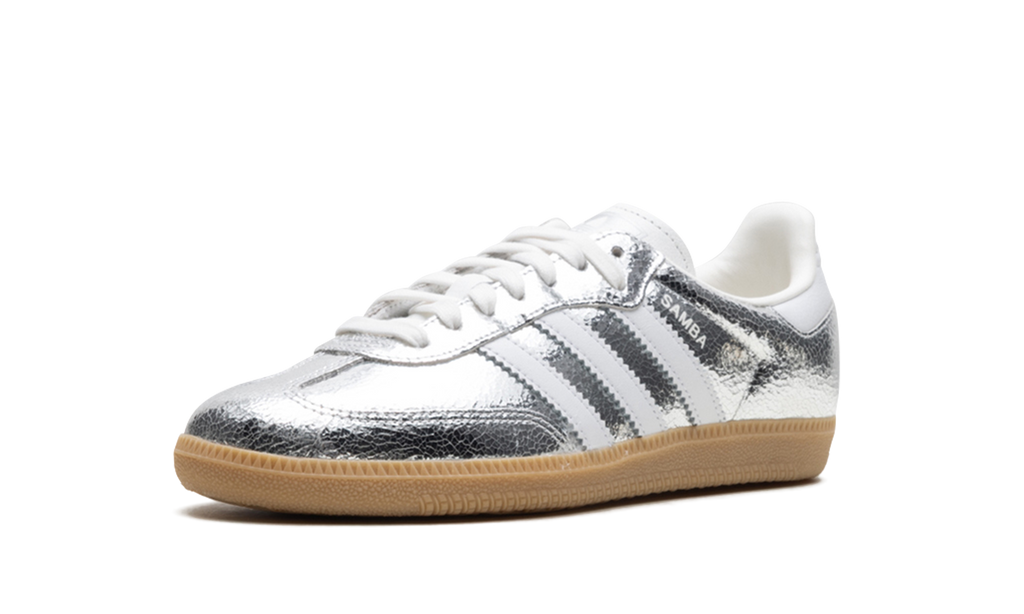 Adidas Samba OG WMNS Silver Metallic Cracked Leather JR0035