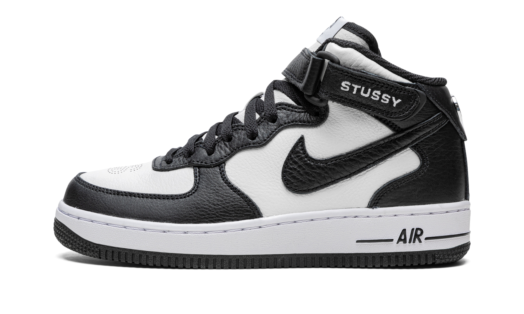 Nike Air Force 1 Mid Stussy - Light Bone Black DJ7840 002