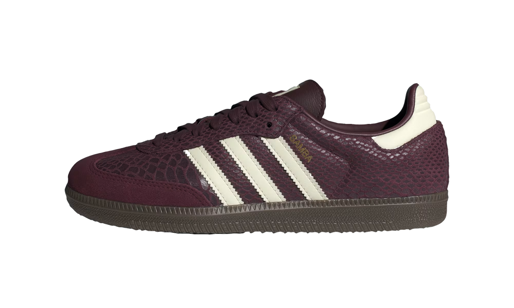 Adidas Samba OG WMNS Snakeskin Maroon Cream White IH3979