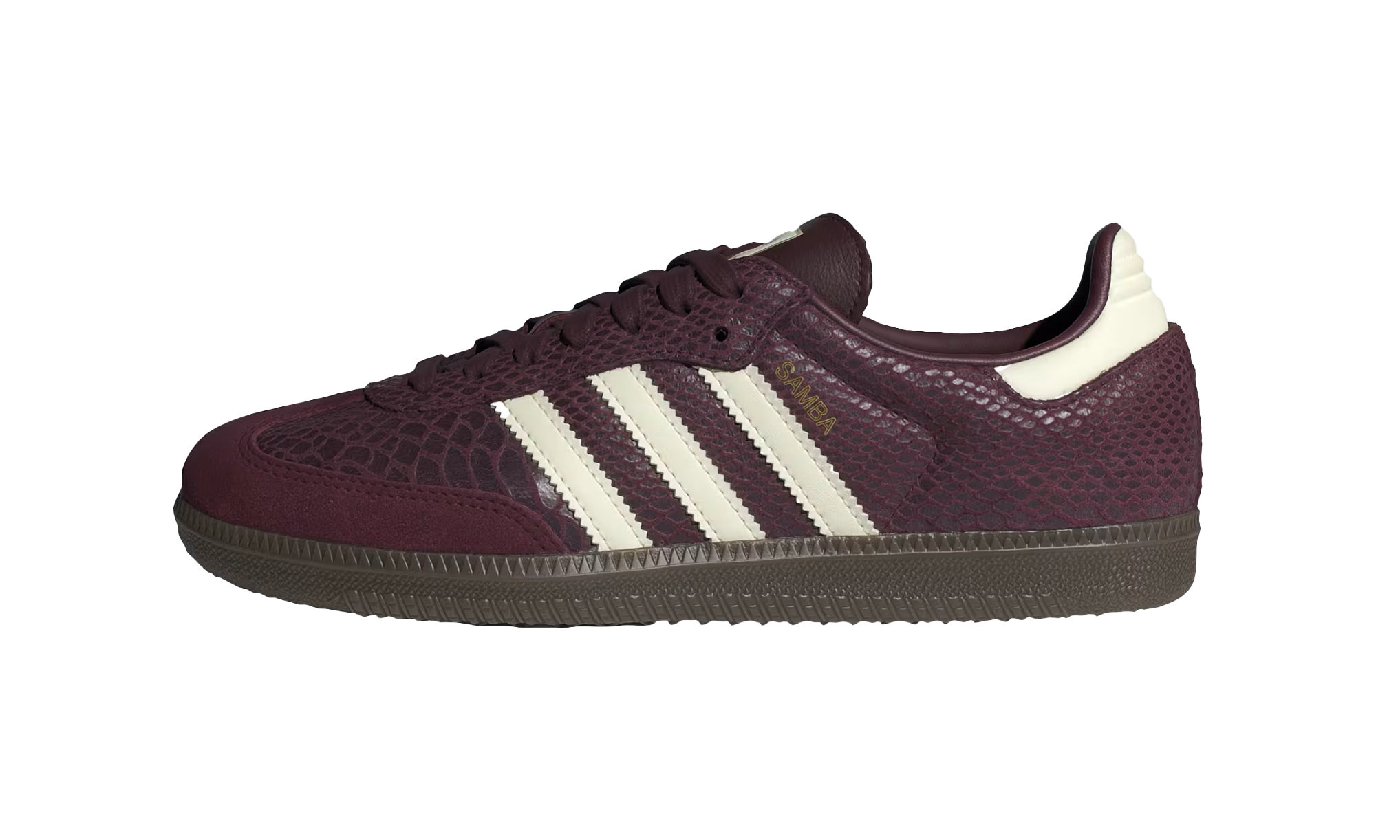 Adidas Samba OG WMNS Snakeskin Maroon Cream White IH3979