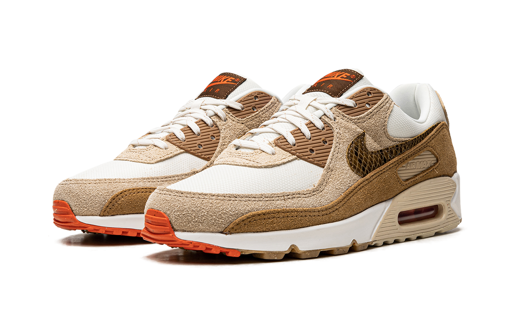 Nike AIR MAX 90 WMNS Pale Ivory Snakeskin Swoosh DX9502 100