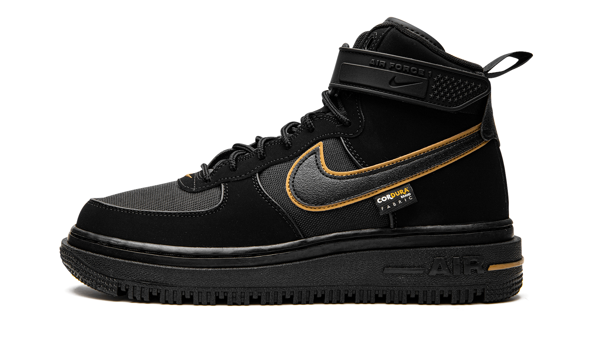 Nike Air Force 1 Boot Cordura Black Gold DO6702 001
