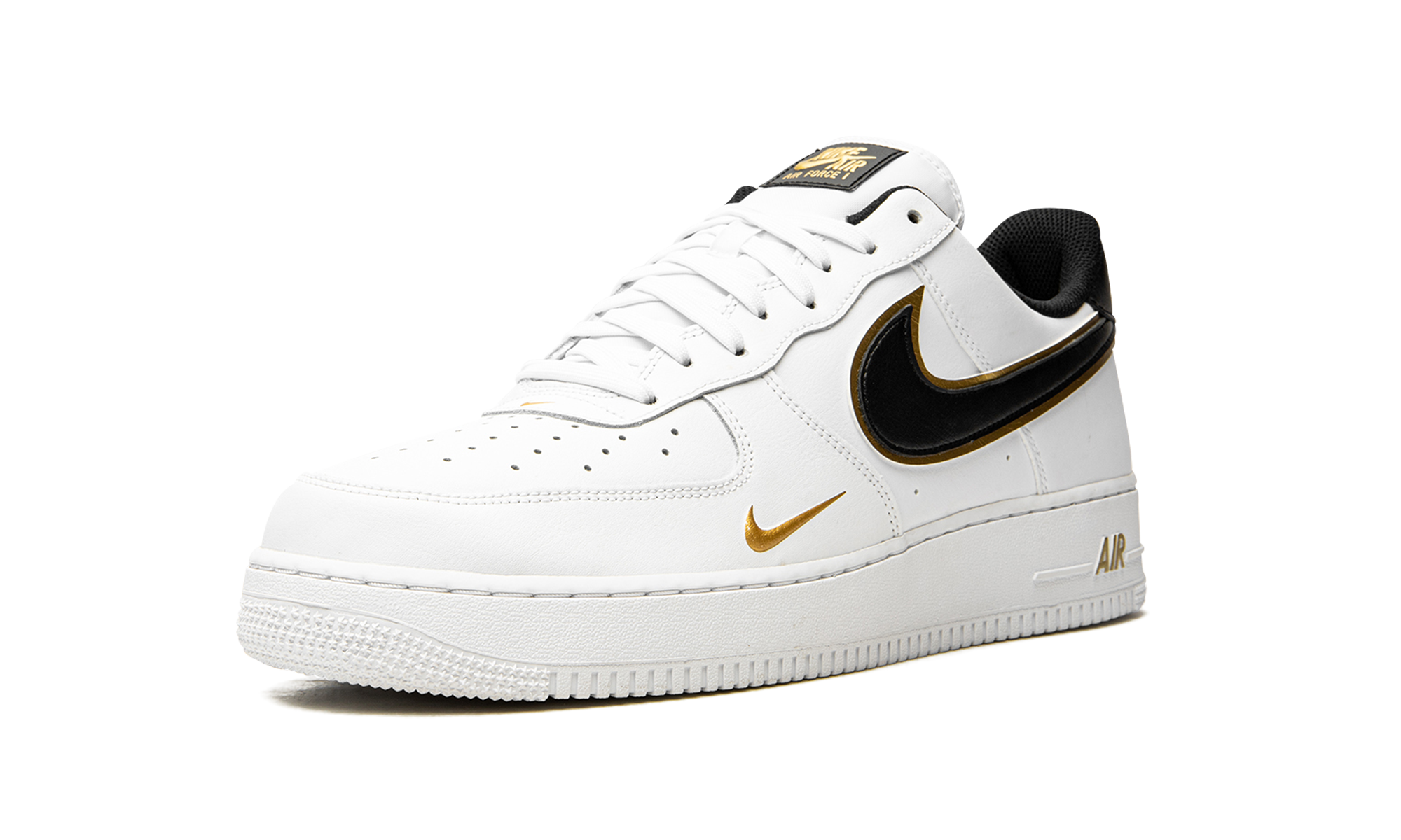 Nike Air Force 1 '07 LV8 Double Swoosh - White / Black / Gold DA8481 100