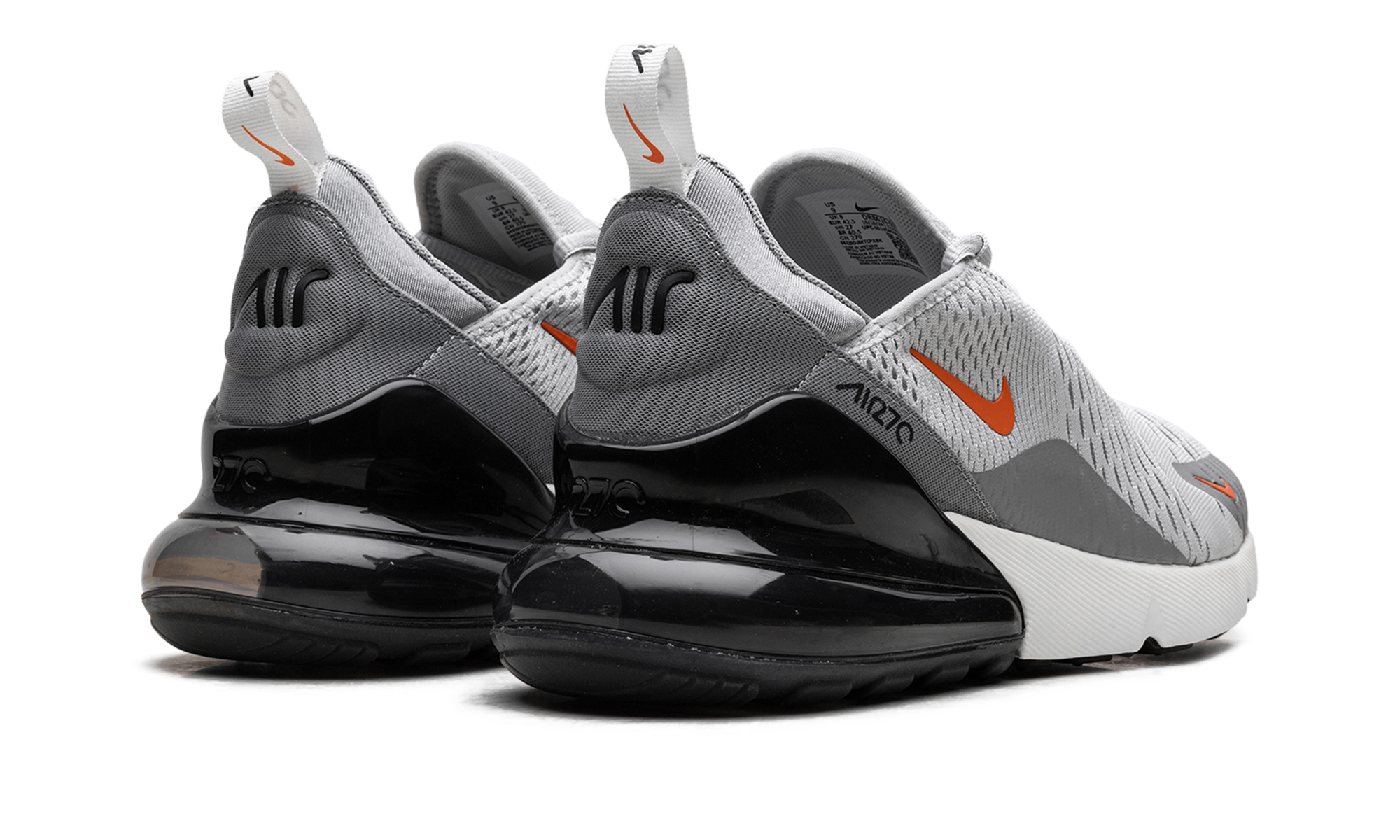 Nike Air Max 270 Grey Fog Team Orange Sail DR8616 001