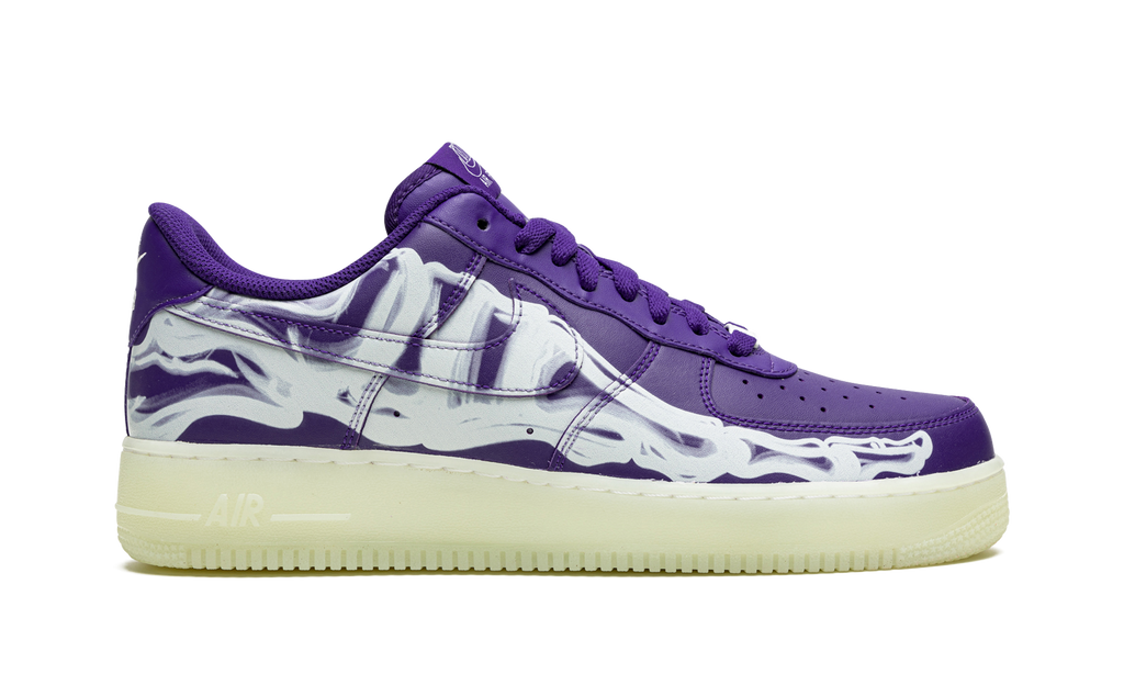 Nike Air Force 1 Low '07 QS Purple Skeleton Halloween CU8067 500