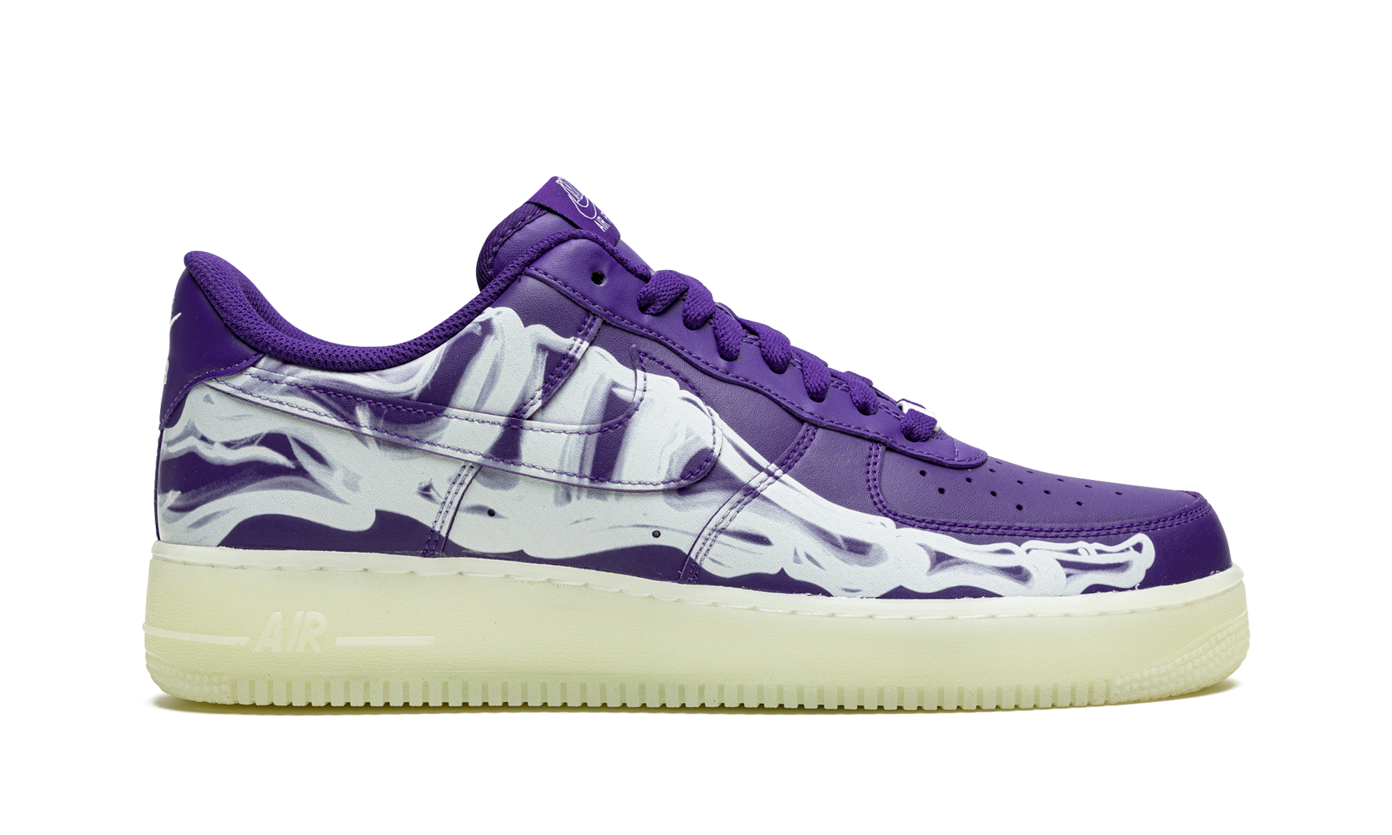 Nike Air Force 1 Low '07 QS Purple Skeleton Halloween CU8067 500