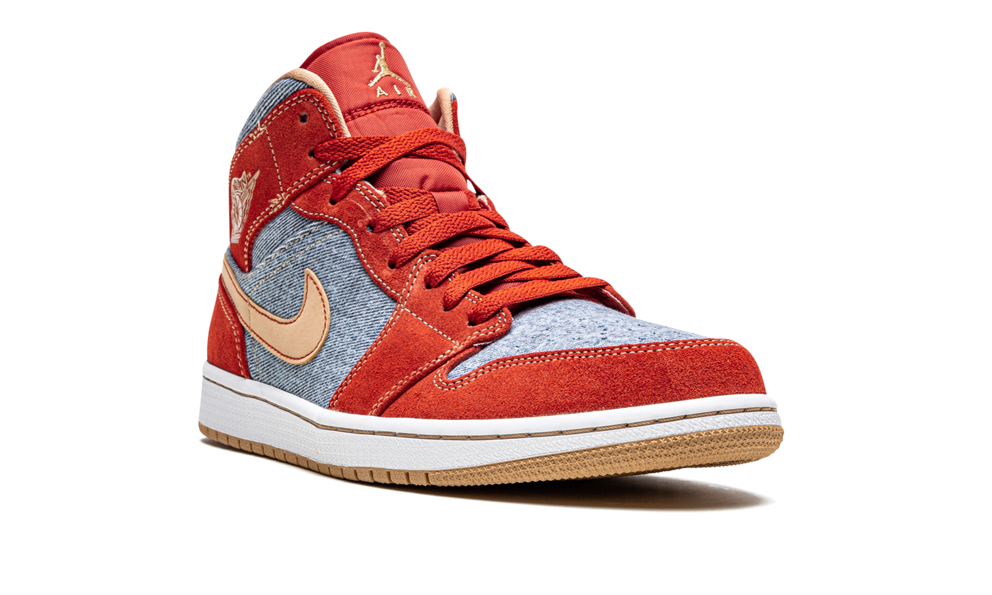 Air Jordan 1 Mid SE Denim Red Suede DM4352 600