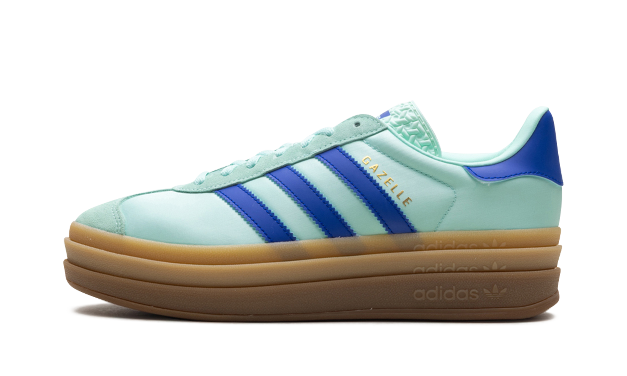 Adidas Gazelle Bold WMNS Clear Mint Lucid Blue Gold Metallic JI2702