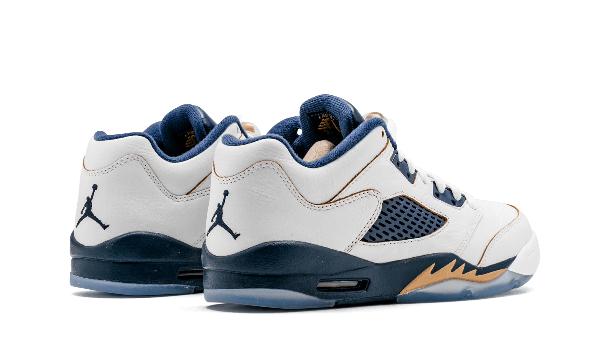 Air Jordan 5 Retro Low GS WHITE / METALLIC GOLD / MID NAVY 314338 135