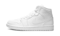 Air Jordan 1 Mid Triple White 554724 136