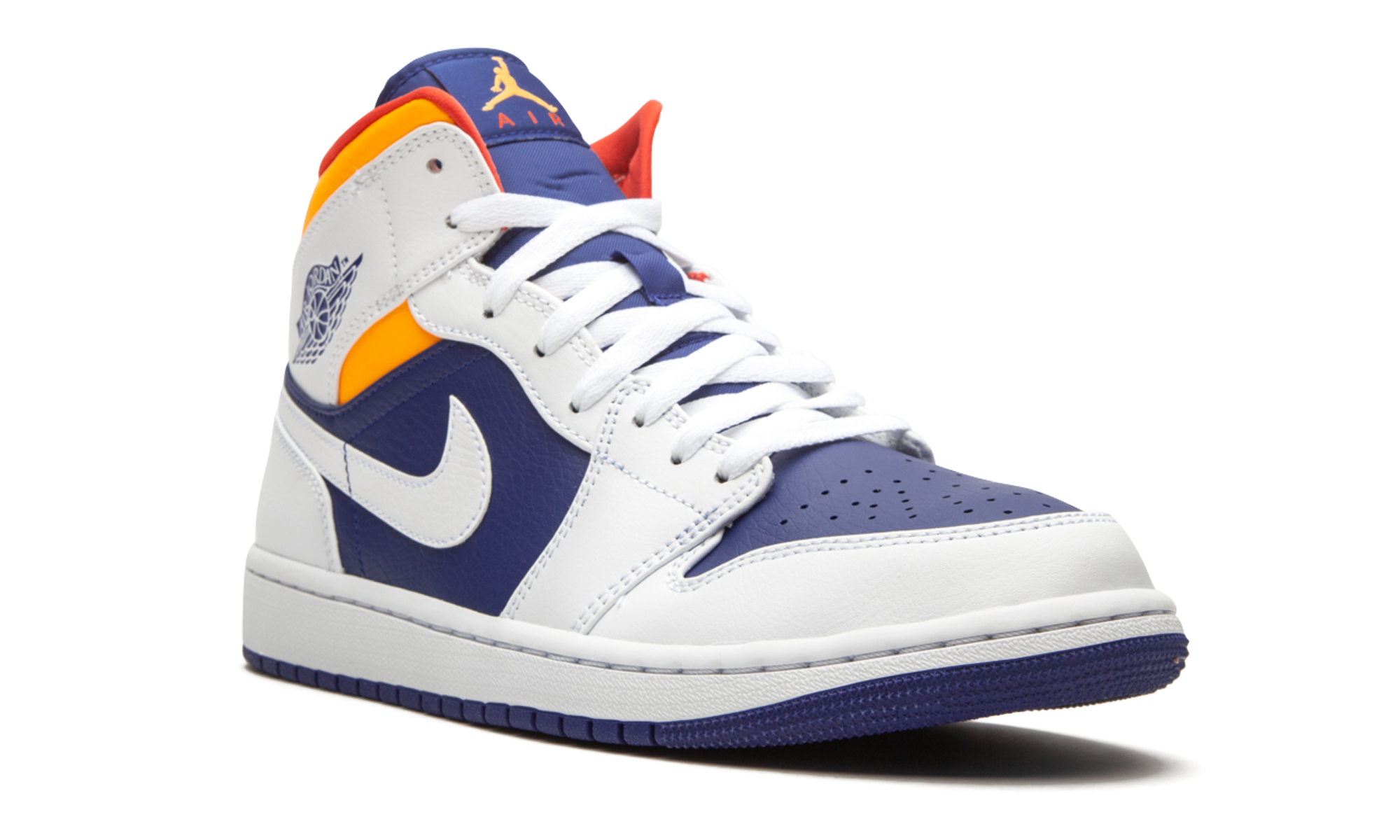 Air Jordan 1 Mid Royal Blue / Laser Orange 554724 131