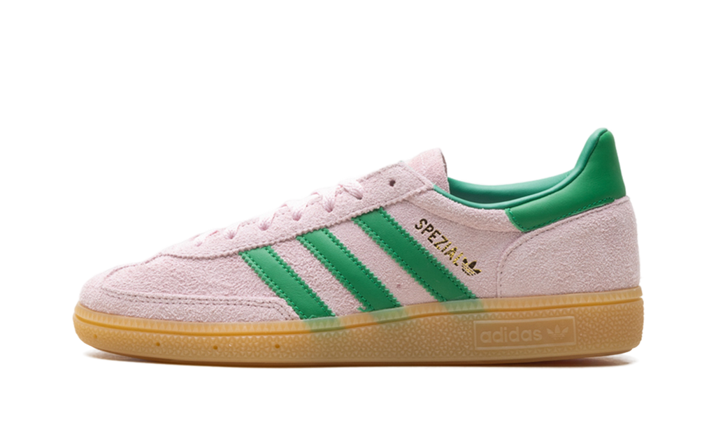 Adidas Handball Spezial WMNS Clear Pink Green Gold JR7347