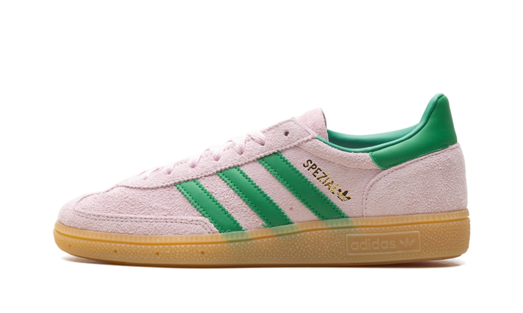 Adidas Handball Spezial WMNS Clear Pink Green Gold JR7347