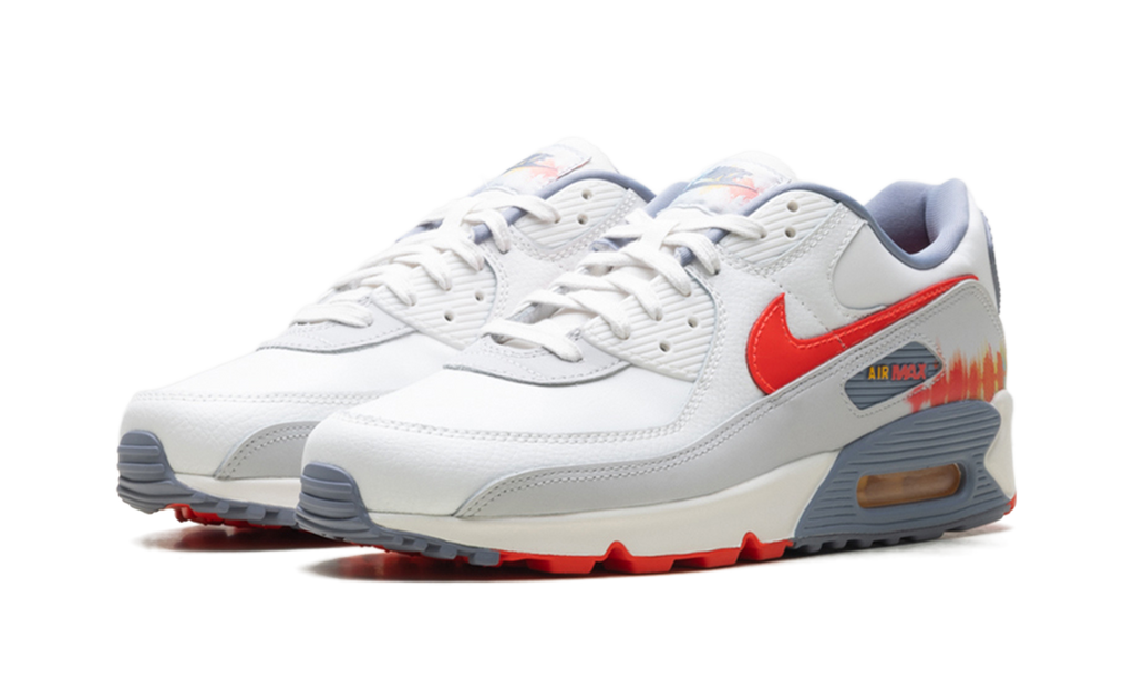 Nike Air Max 90 Premium Summit White Ashen Slate Pure Platinum Bright Crimson HJ9147 121