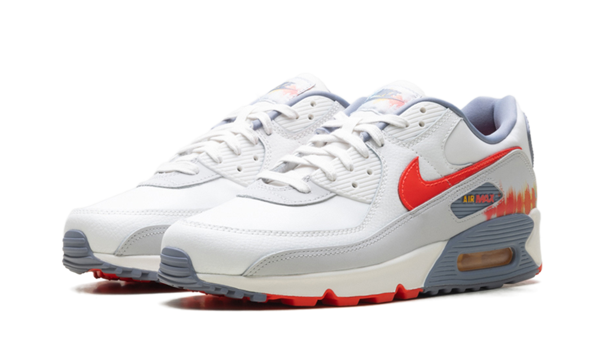Nike Air Max 90 Premium Summit White Ashen Slate Pure Platinum Bright Crimson HJ9147 121