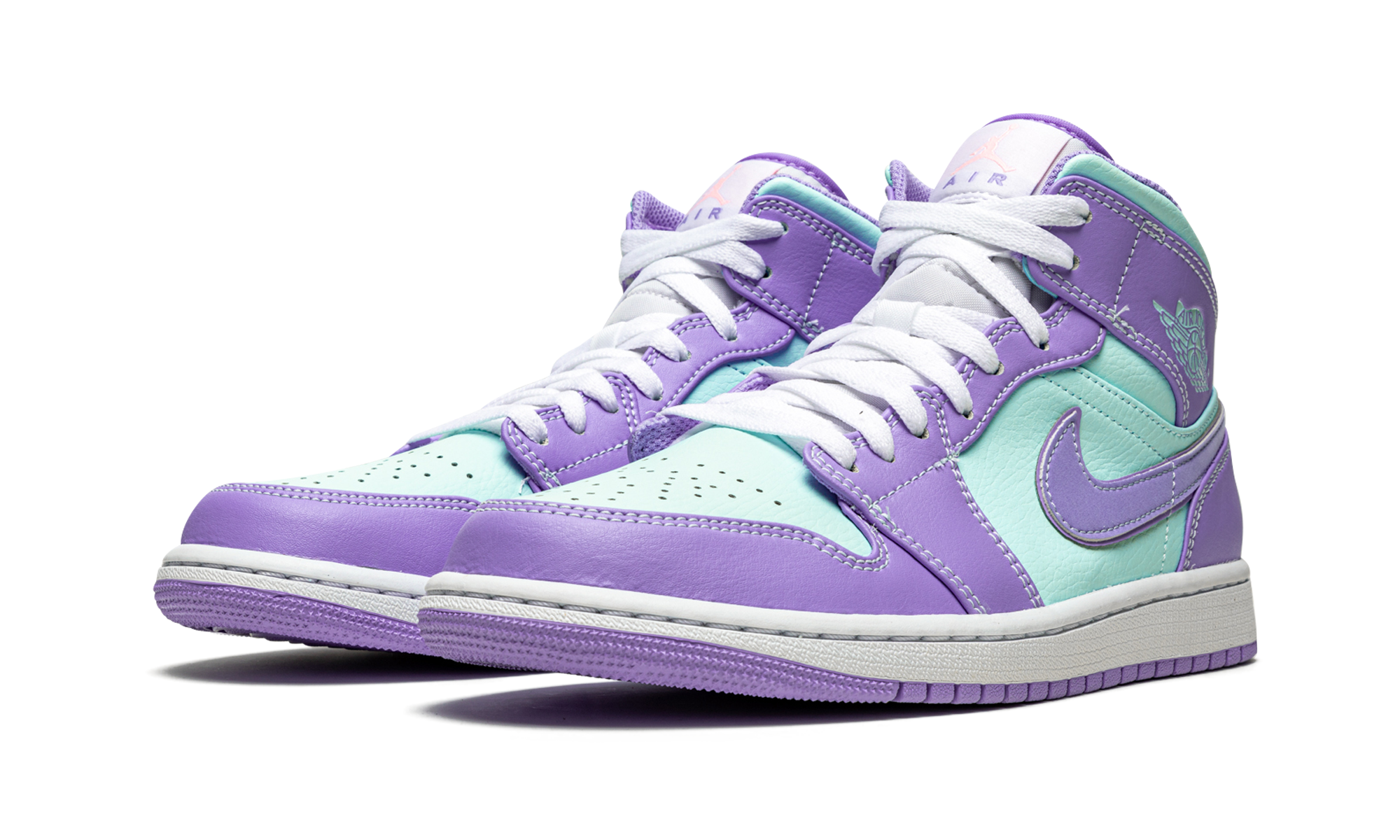 Air Jordan 1 Mid Purple Pulse / Glacier Blue 554724 500