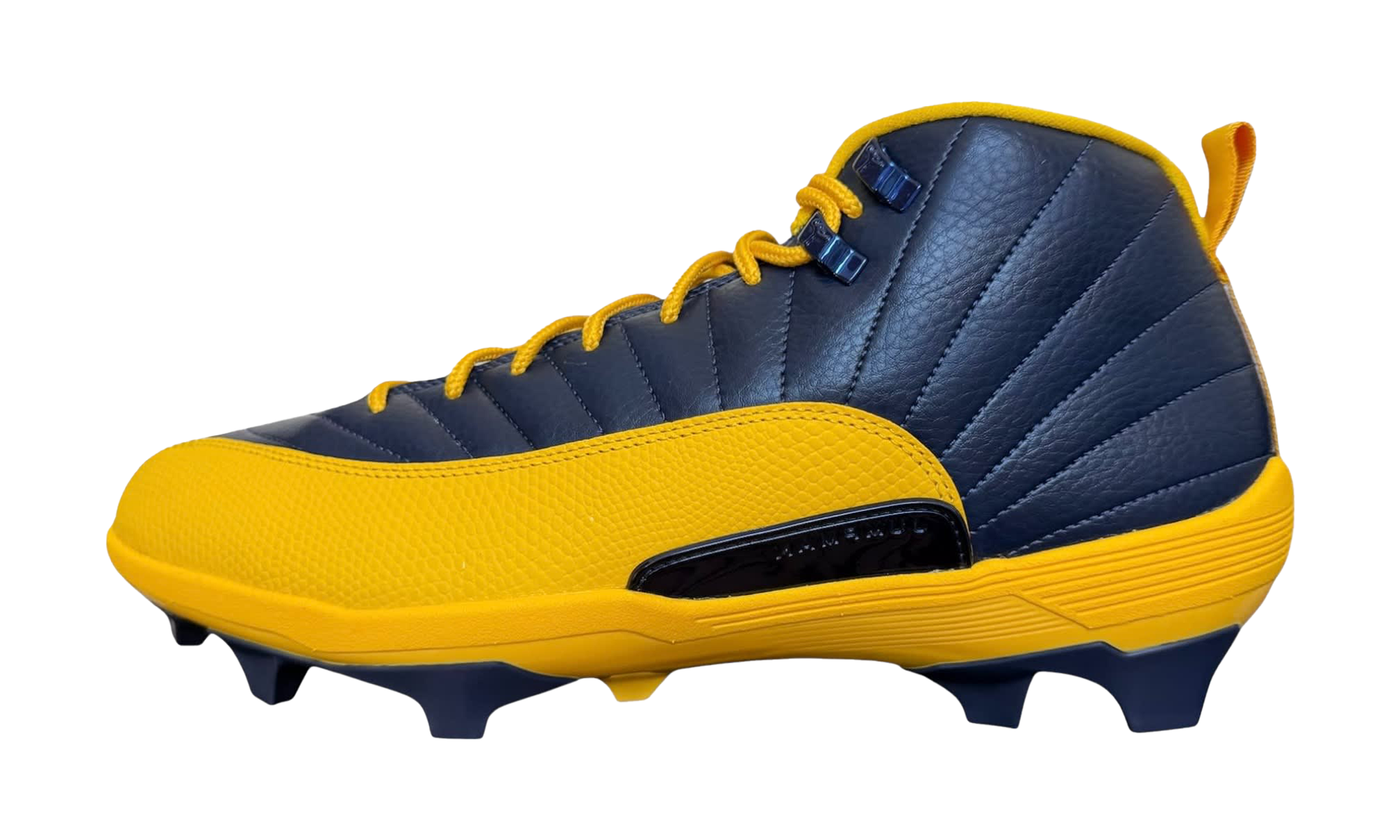 Air Jordan 12 Savage 3 PE Cleats University of Michigan FJ6219 407
