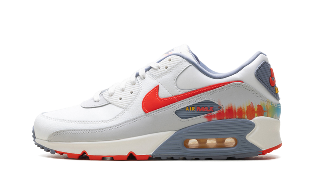 Nike Air Max 90 Premium Summit White Ashen Slate Pure Platinum Bright Crimson HJ9147 121