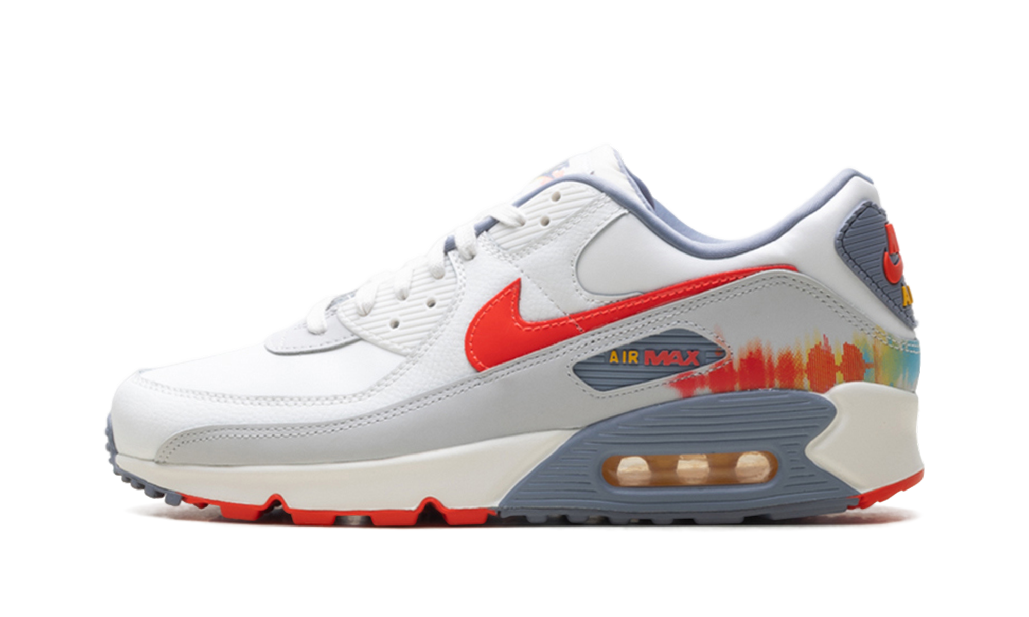 Nike Air Max 90 Premium Summit White Ashen Slate Pure Platinum Bright Crimson HJ9147 121
