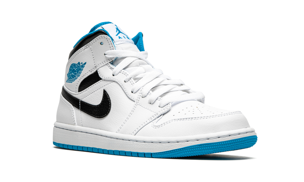 Air Jordan 1 Mid White / Laser Blue 554724 141