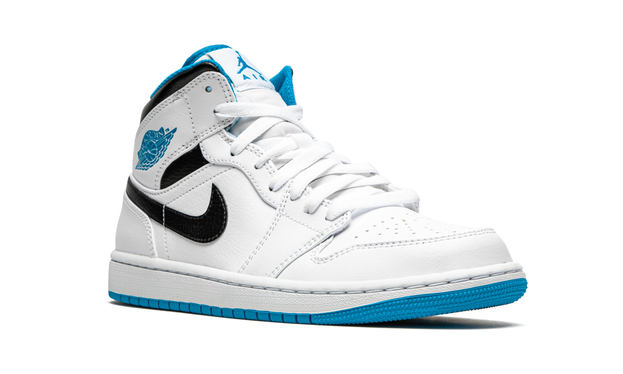 Air Jordan 1 Mid White / Laser Blue 554724 141