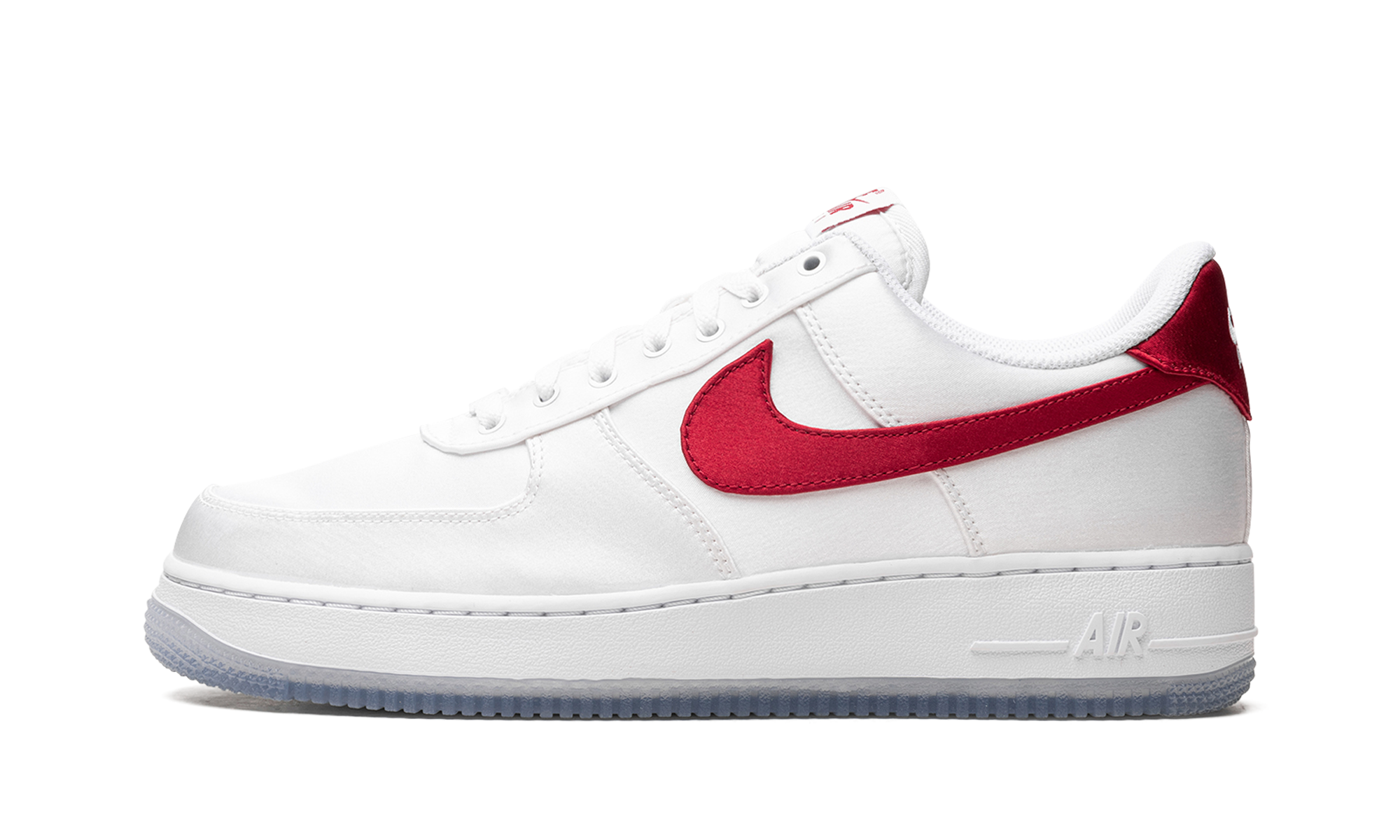 Nike AIR FORCE 1 LO '07 WMNS Satin White Varsity Red DX6541 100