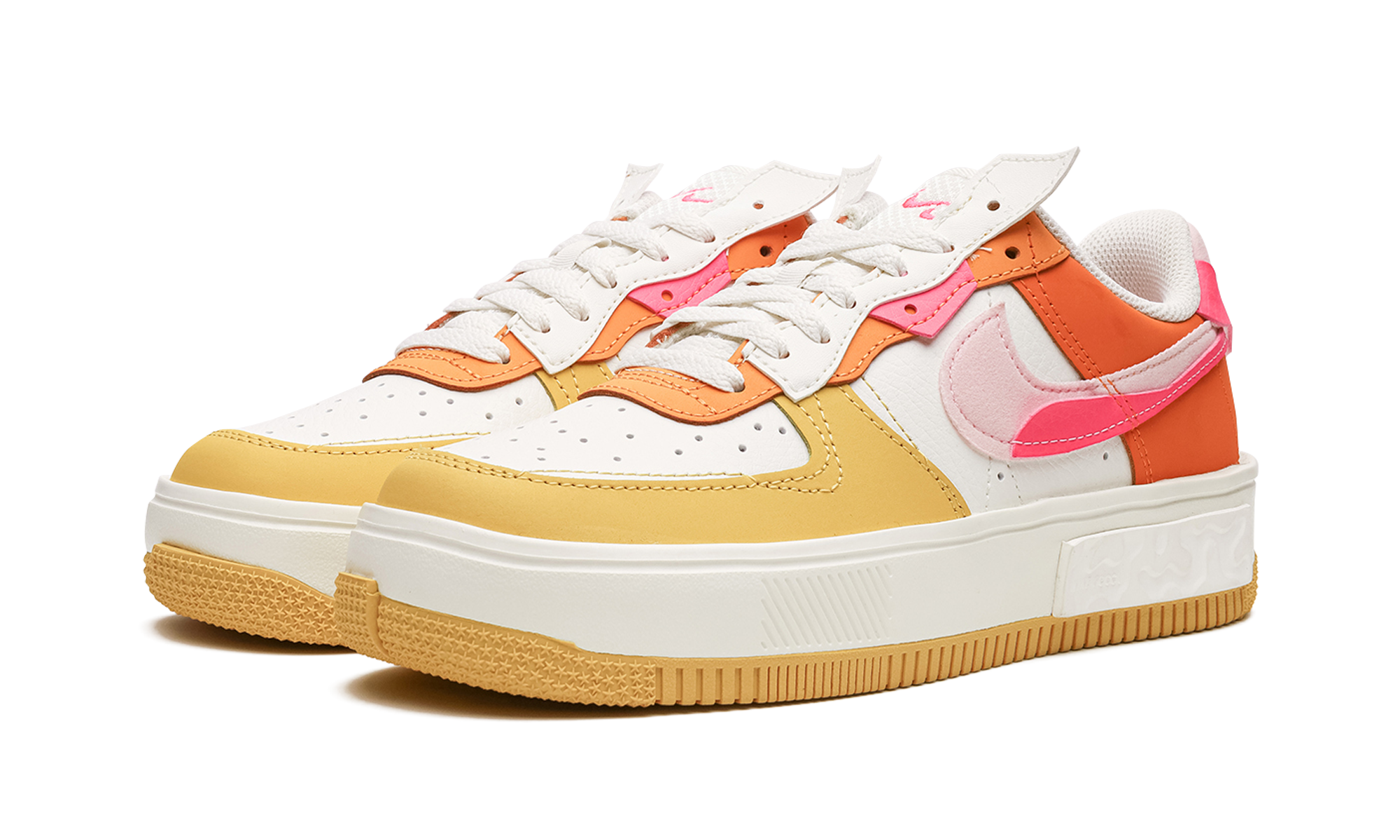 Nike AIR FORCE 1 FONTANKA MNS WMNS Summit White/Solar Flare/Medium Soft Pink/Hyper Pink DX2675 100
