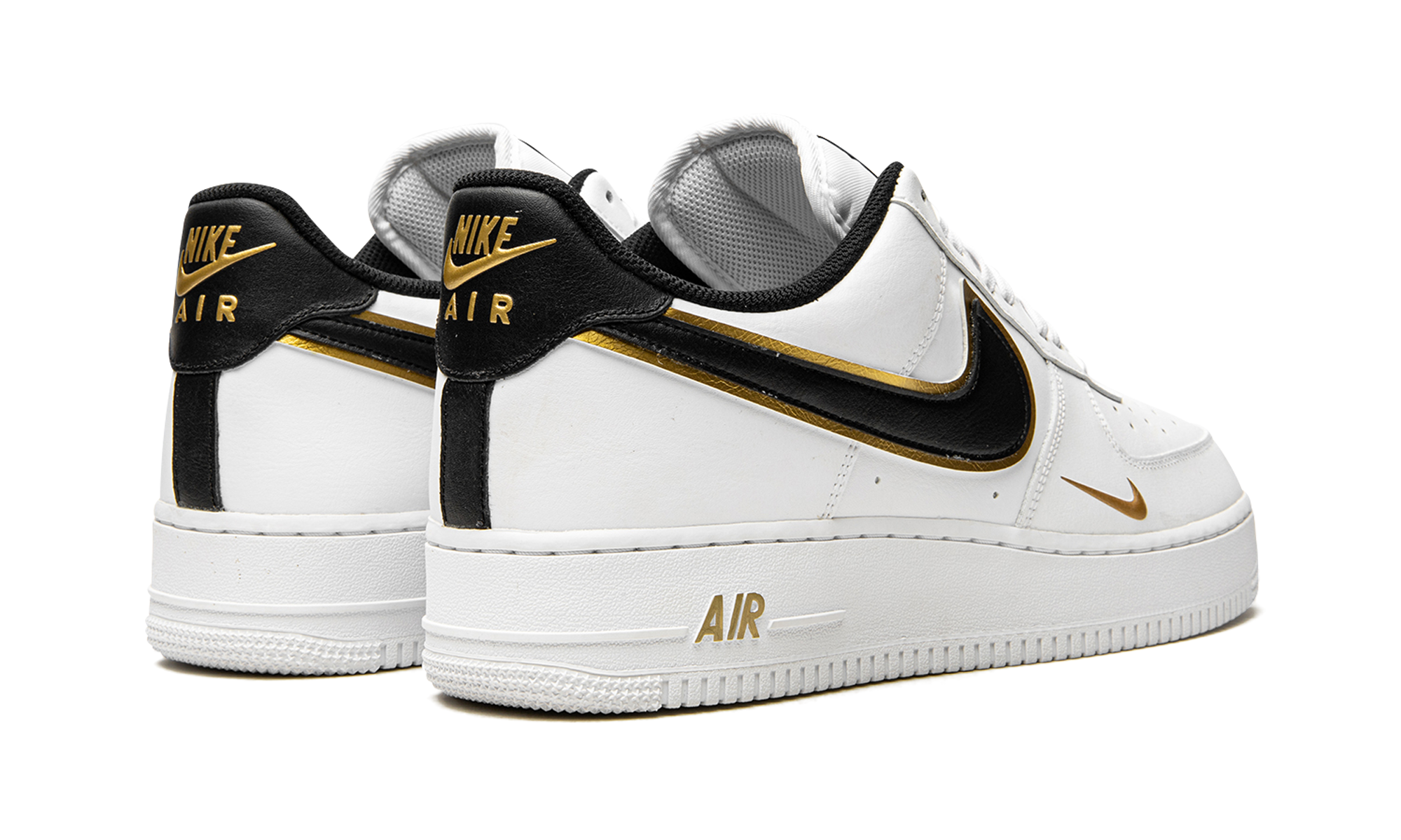 Nike Air Force 1 '07 LV8 Double Swoosh - White / Black / Gold DA8481 100