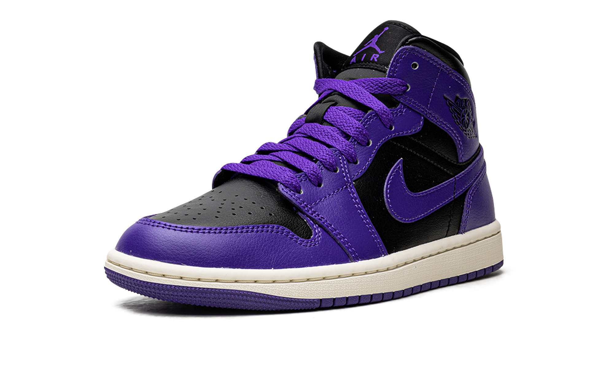 JORDAN 1 MID WMNS Black/Purple BQ6472 051