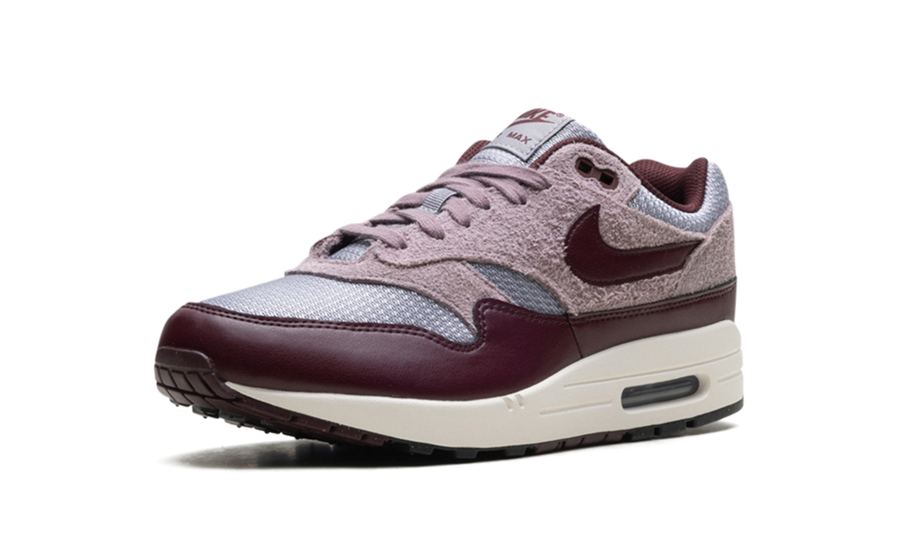 Nike Air Max 1 ESS PRM CEMENT GREY/BURGUNDY CRUSH FQ7327 001