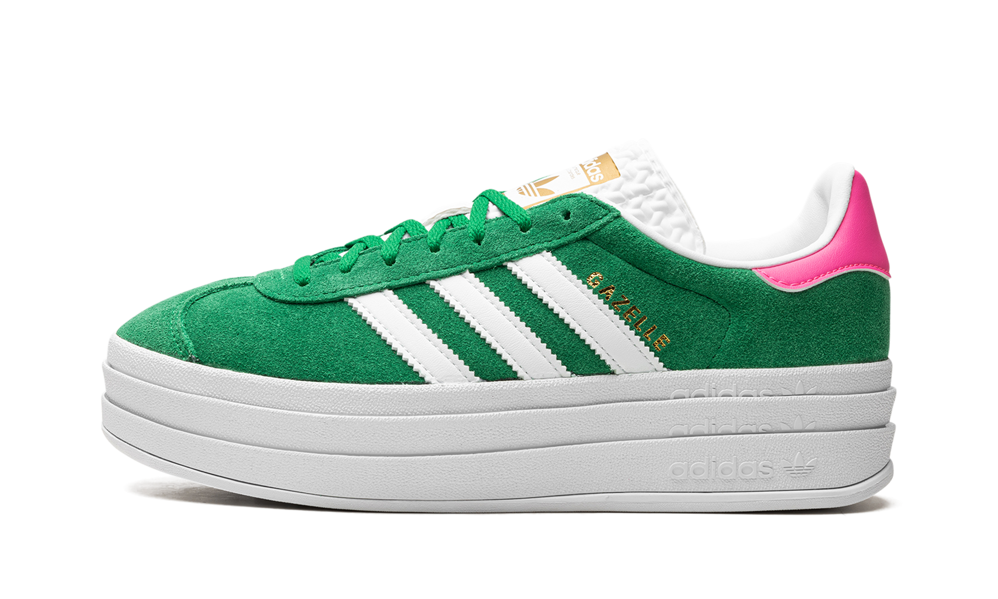 Adidas Gazelle Bold WMNS Green Lucid Pink IG3136